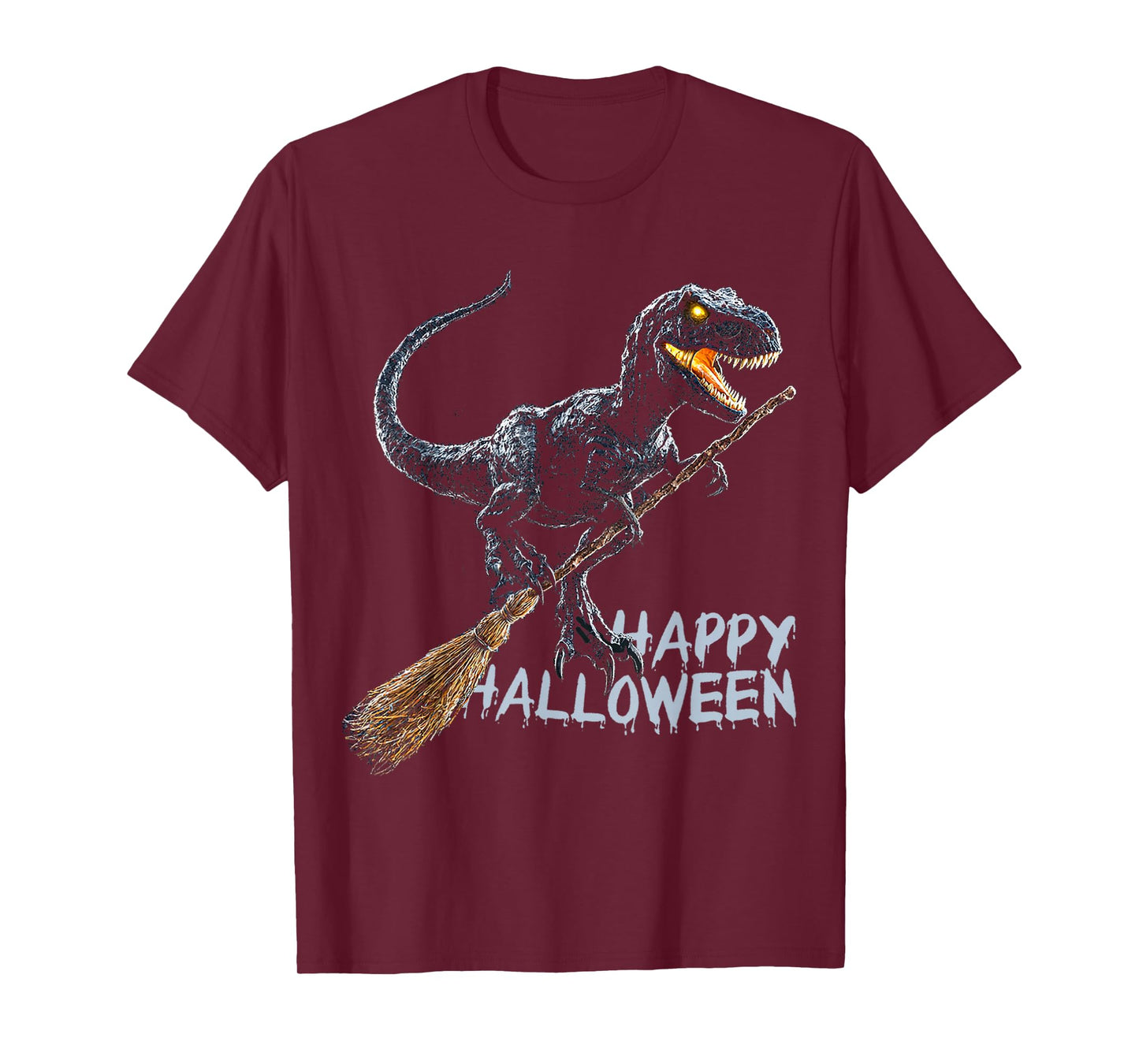 Happy Halloween Costume Dinosaur Witch Fun T-Shirt