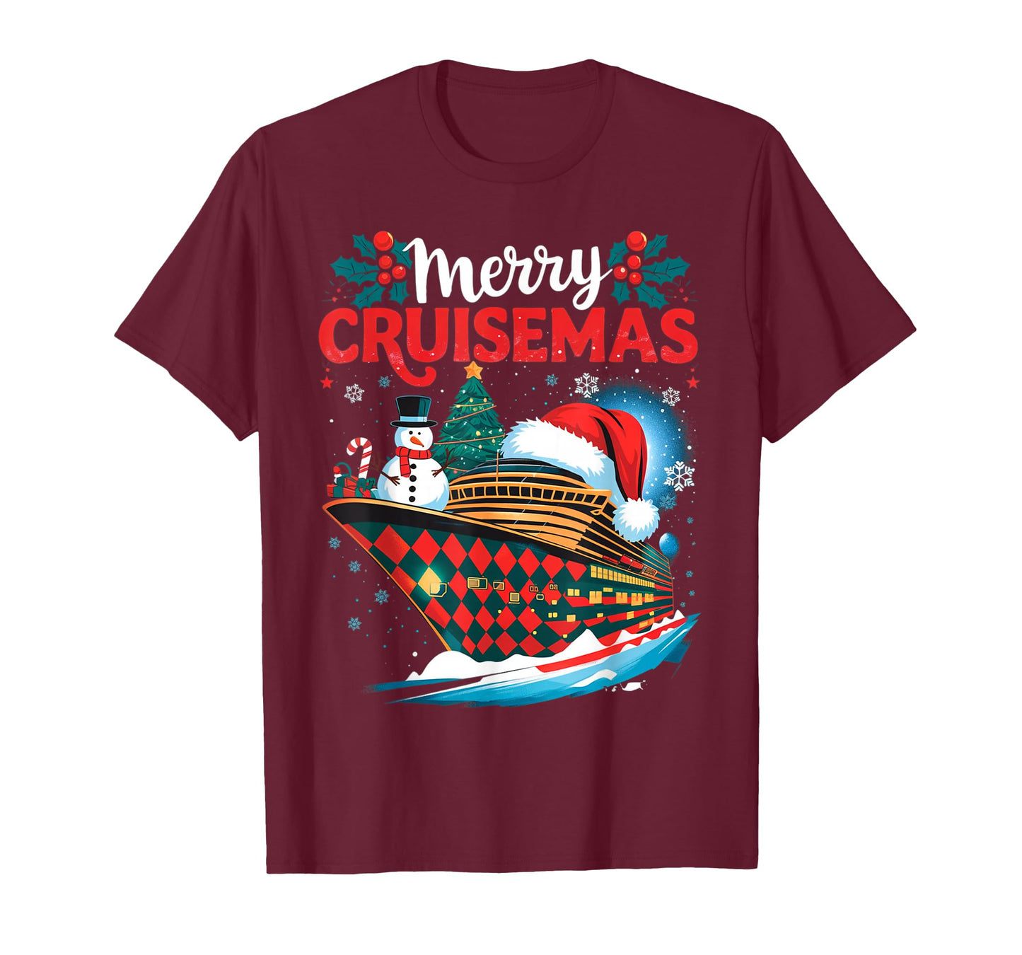 Merry Cruisemas Funny Family Christmas Pajama Xmas Cruise T-Shirt