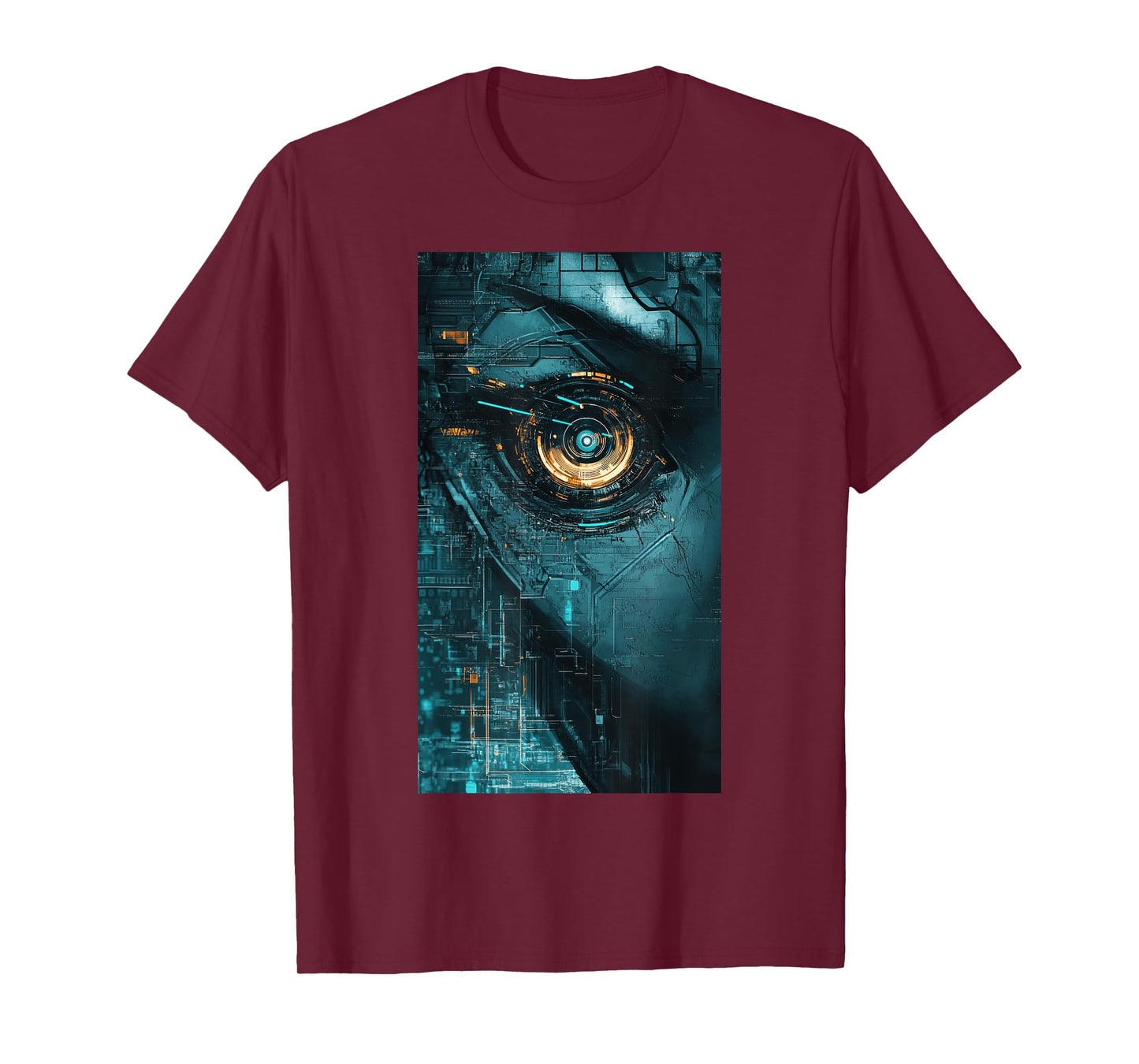 Futuristic Scifi Robotic Eyes Cyberpunk Robotics T-Shirt