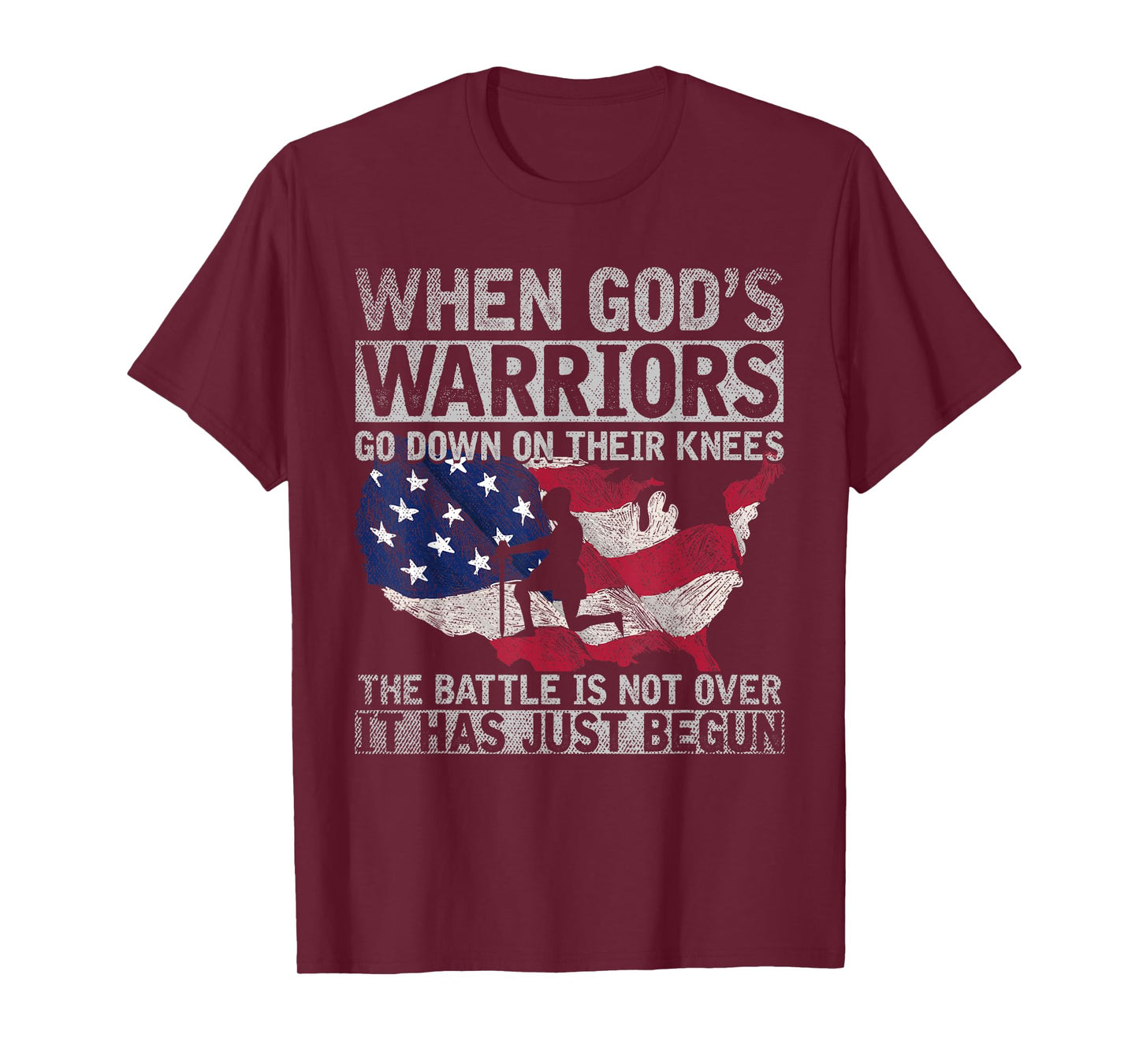Patriotic Christian Devotee God Christianity US Flag Jesus T-Shirt