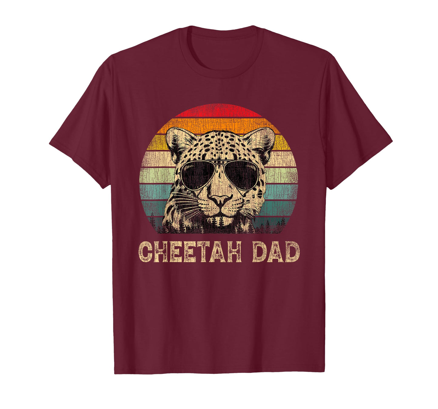 Vintage Cheetah Dad Cheetah Lovers Daddy Father's Day T-Shirt