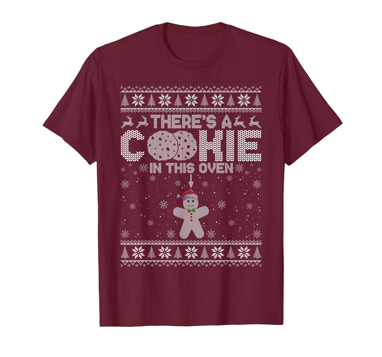 There's A Cookie in This Oven Gingerbread Ugly Christmas T-Shirt