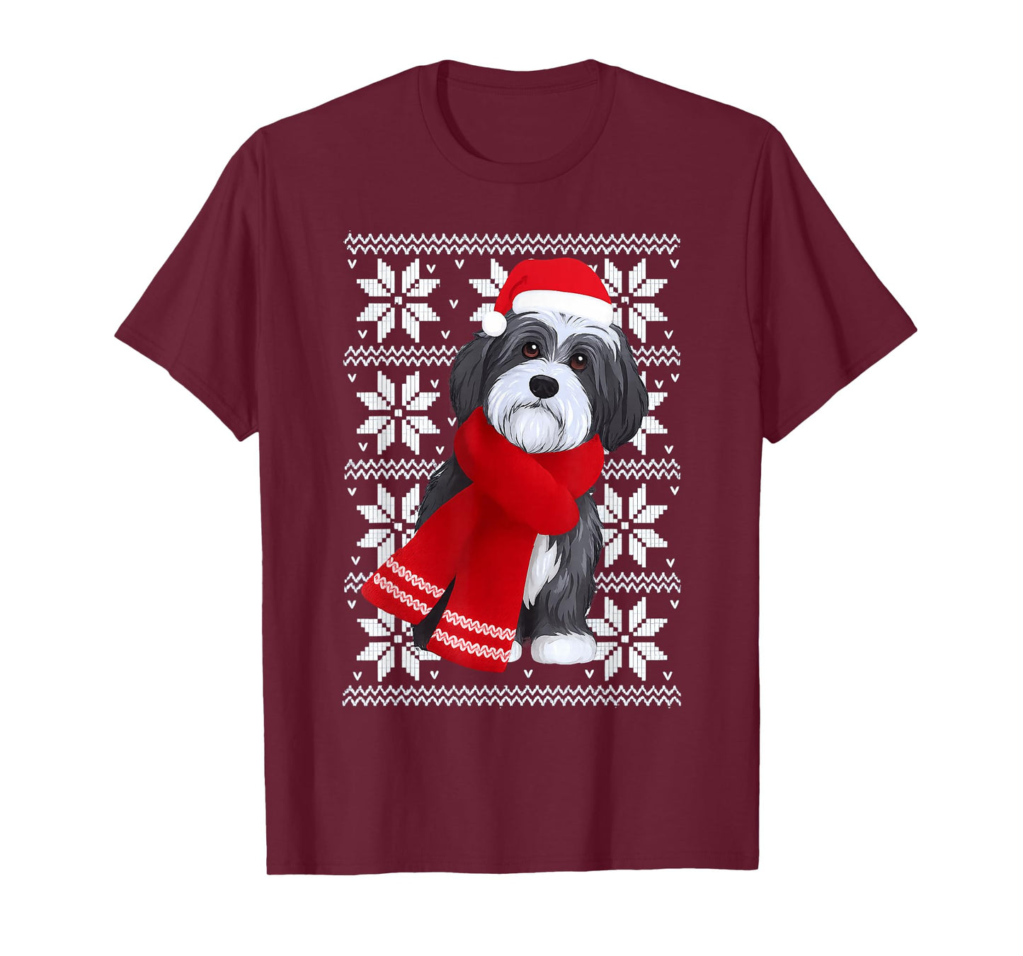Havanese Dog Ugly Christmas Holiday Dog Lover T-Shirt