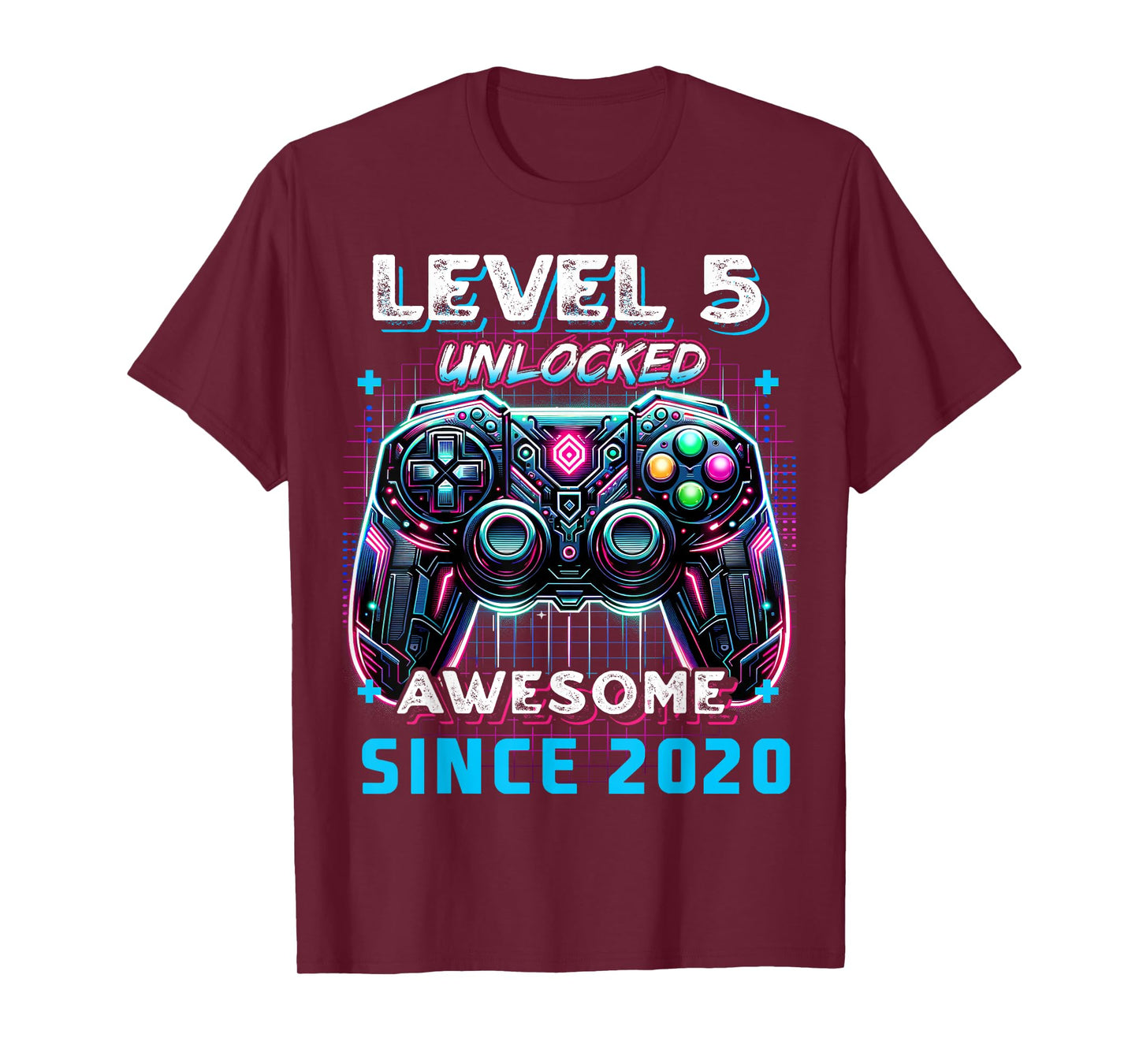 5th Birthday Boy Level 5 Gamer 5 Year Video Game Party T-Shirt