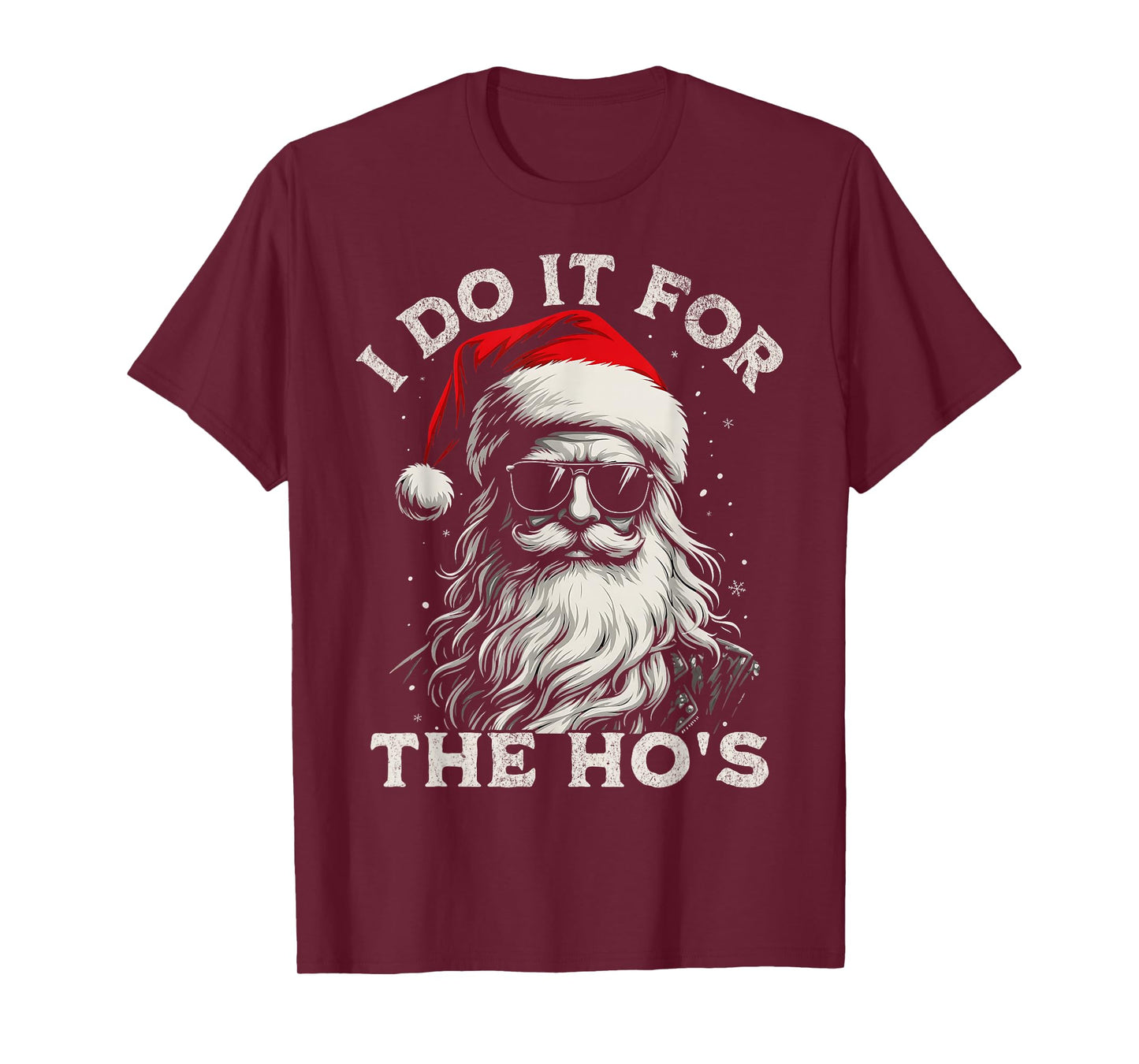 I Do It for The Ho's Funny Cool Santa Christmas Men Boys T-Shirt