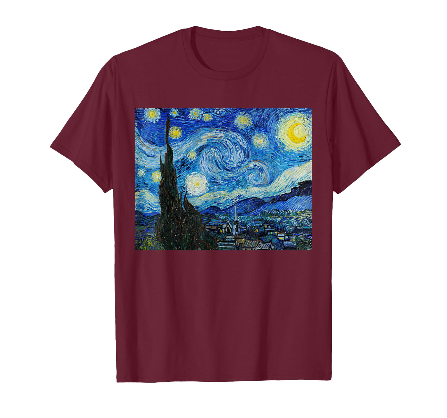The Starry Night by Vincent Van Gogh, 1889, Famous Painting T-Shirt