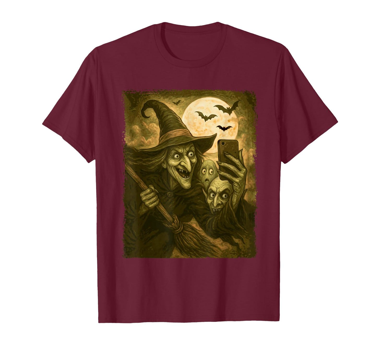 Witch Group Selfie Meme Funny Halloween T-Shirt
