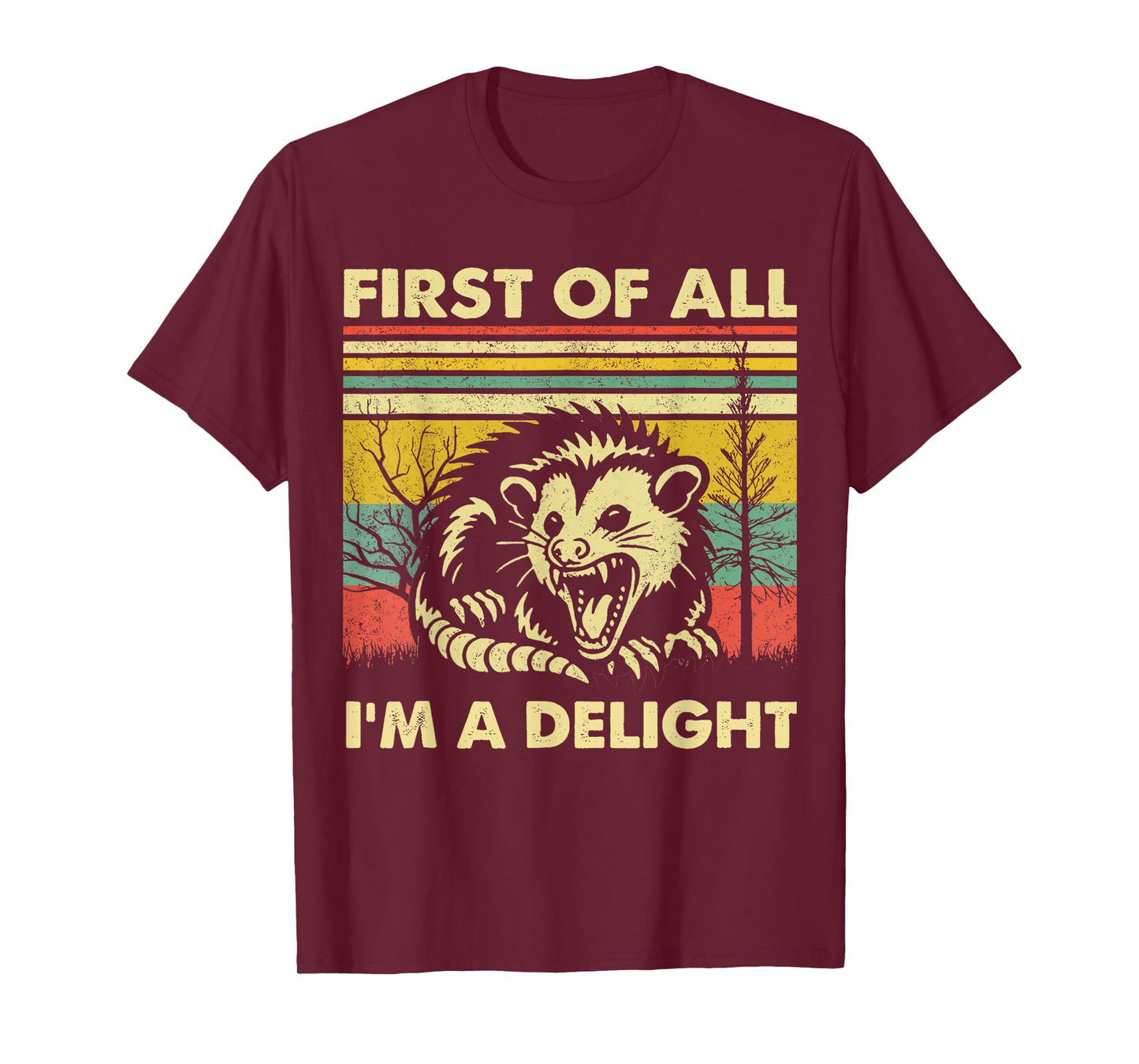 First Of All I'm A Delight Angry Opossum T-Shirt