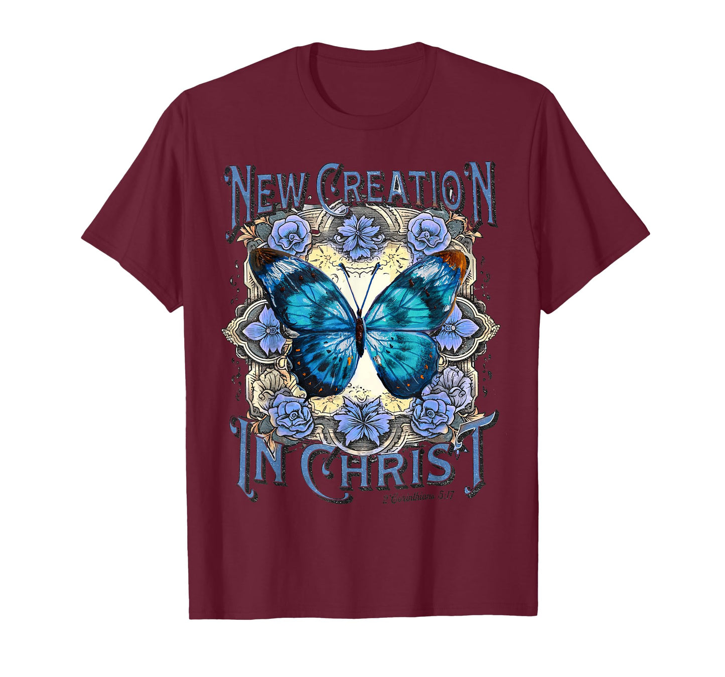 Boho Christian Jesus, Butterfly New Creation In Christ T-Shirt