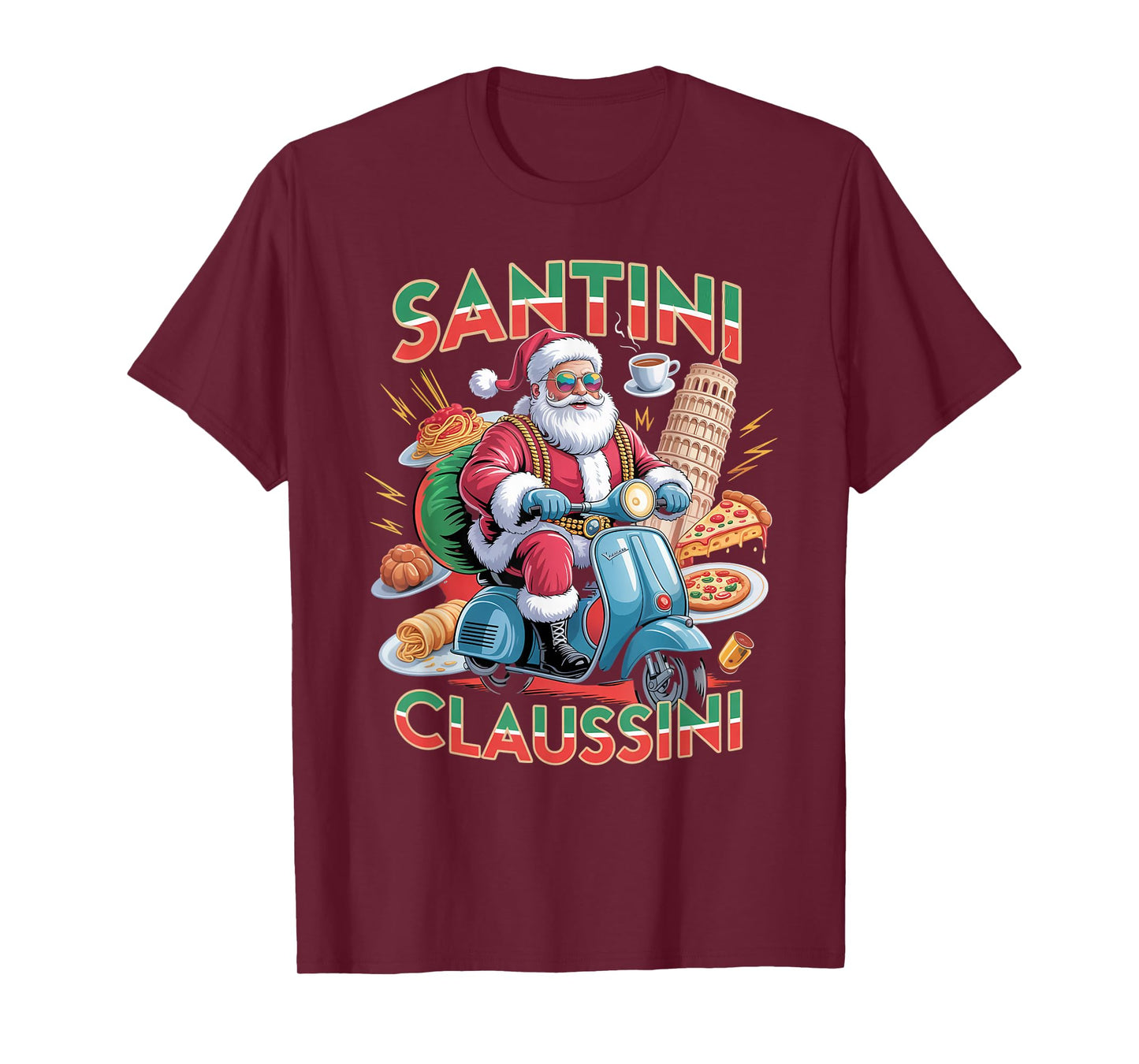 Italian Brainrot Christmas Santini Claussini Funny Santa T-Shirt