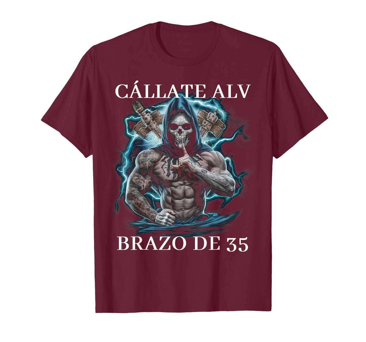 Callate ALV brazo de 35: Calacas chidas gym T-Shirt