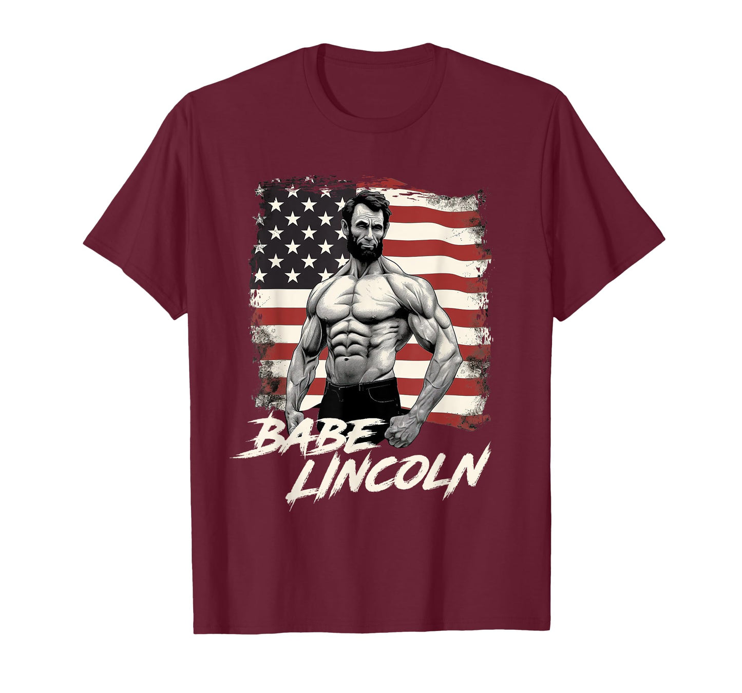 Funny Abraham Lincoln Shirt Retro USA July 4th Babe Lincoln T-Shirt
