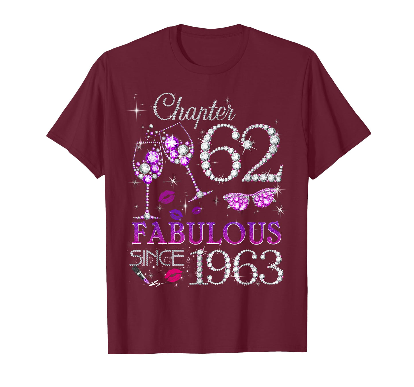Womens Chapter 62 Fabulous Since 1963 62nd Birthday Queen T-Shirt