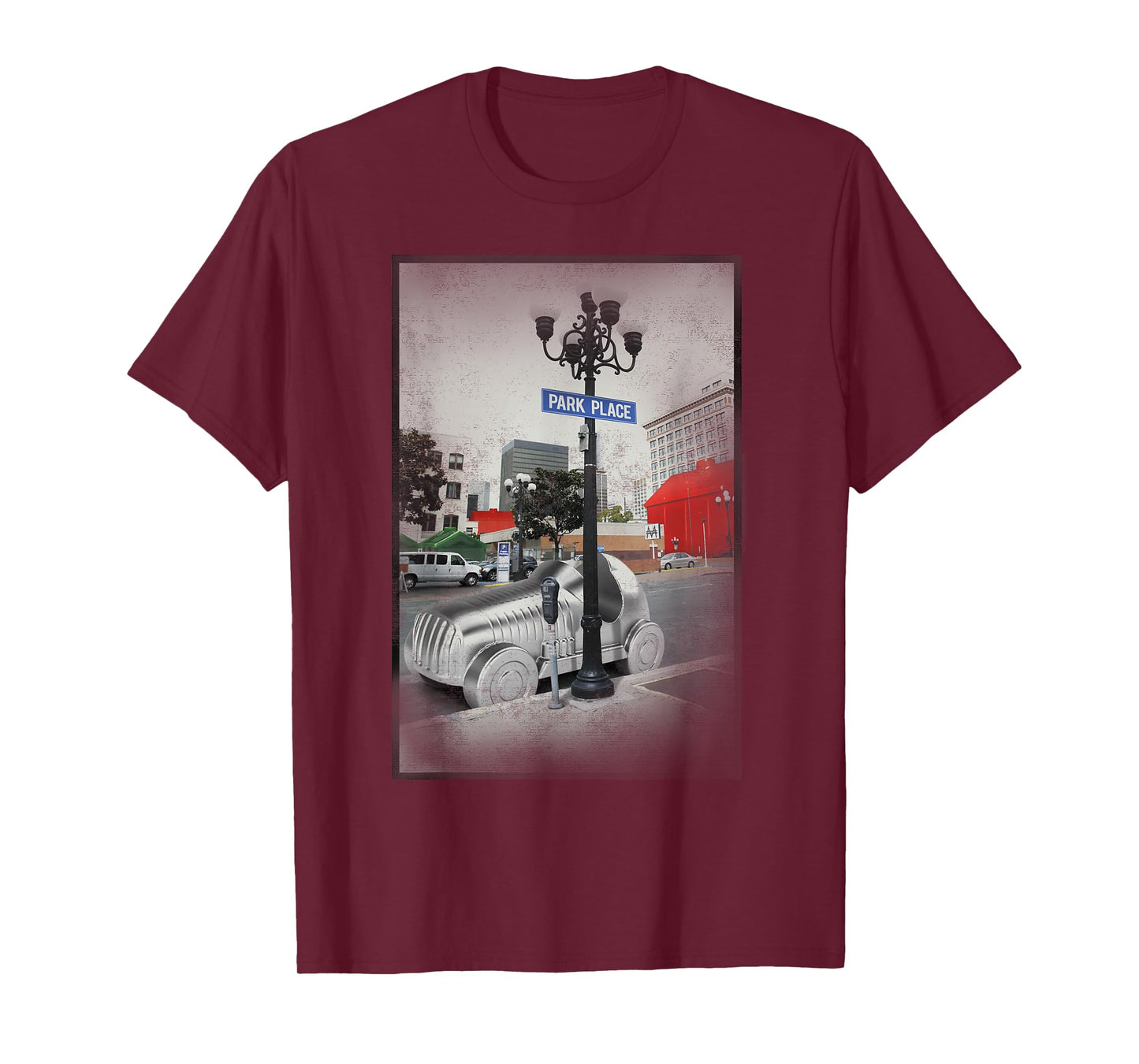 Monopoly Game Piece Car Park Place Vintage Picture Poster T-Shirt