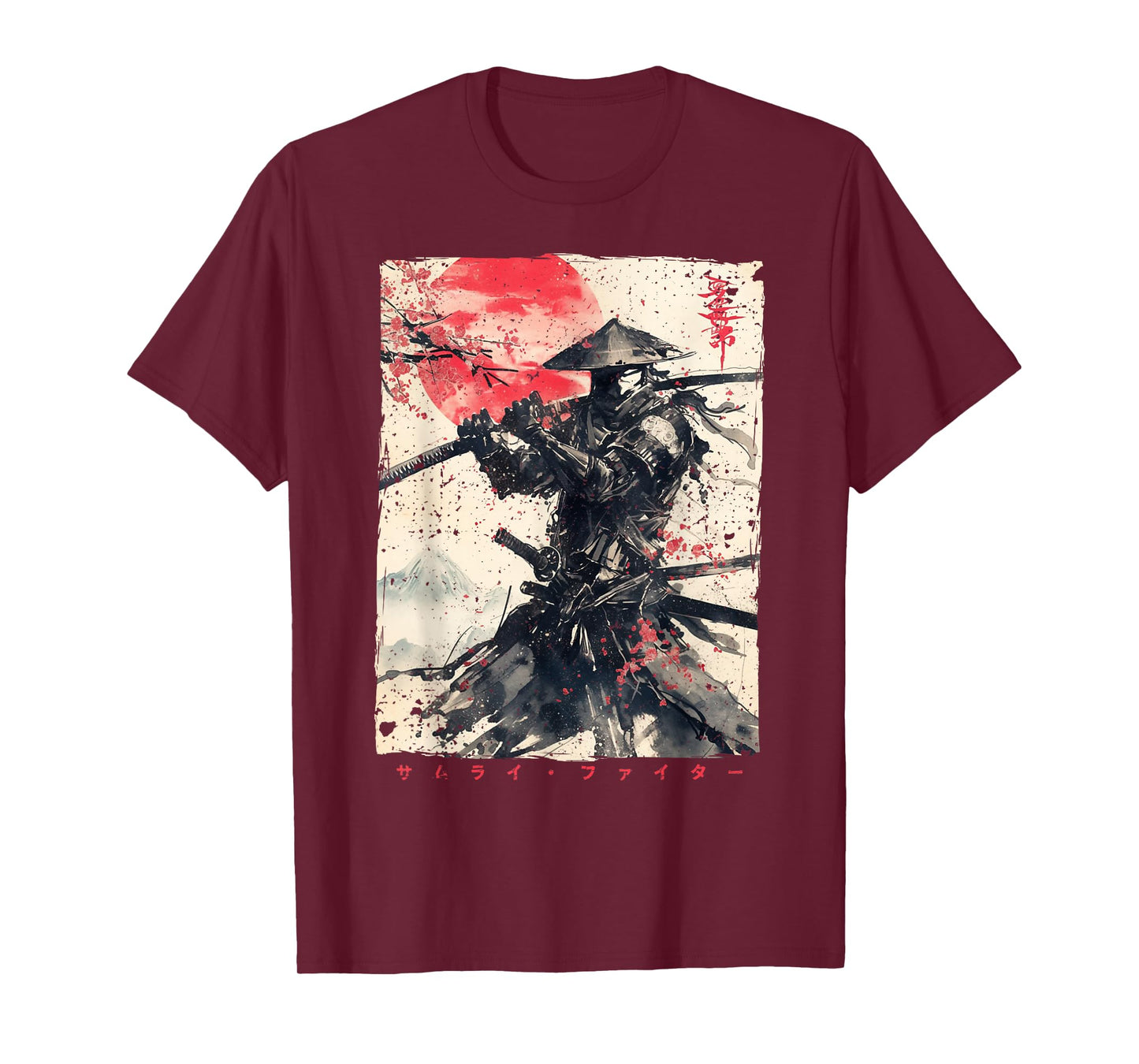 Japan Samurai Warrior Fighter Ukiyo Ink Artwork Samurai T-Shirt