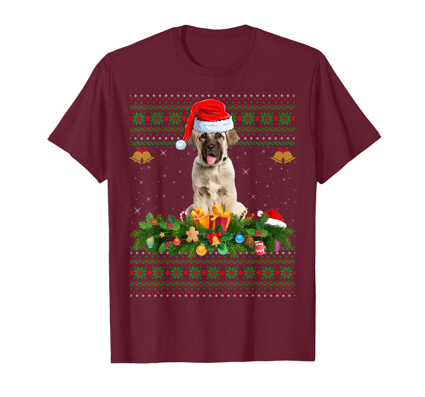 Anatolian Shepherd Dog Ugly Christmas Sweater Dog Lover Xmas T-Shirt