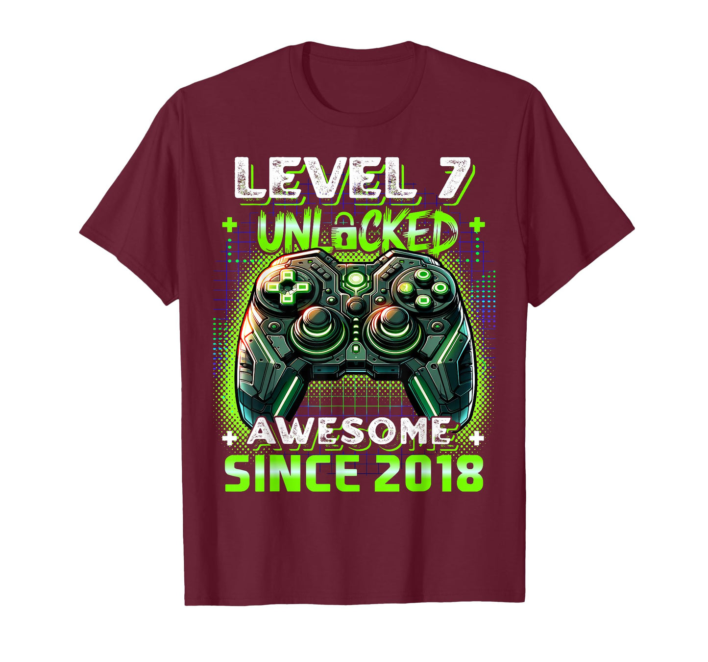 7th Birthday Boy Level 7 Gamer 7 Year Video Game Party T-Shirt