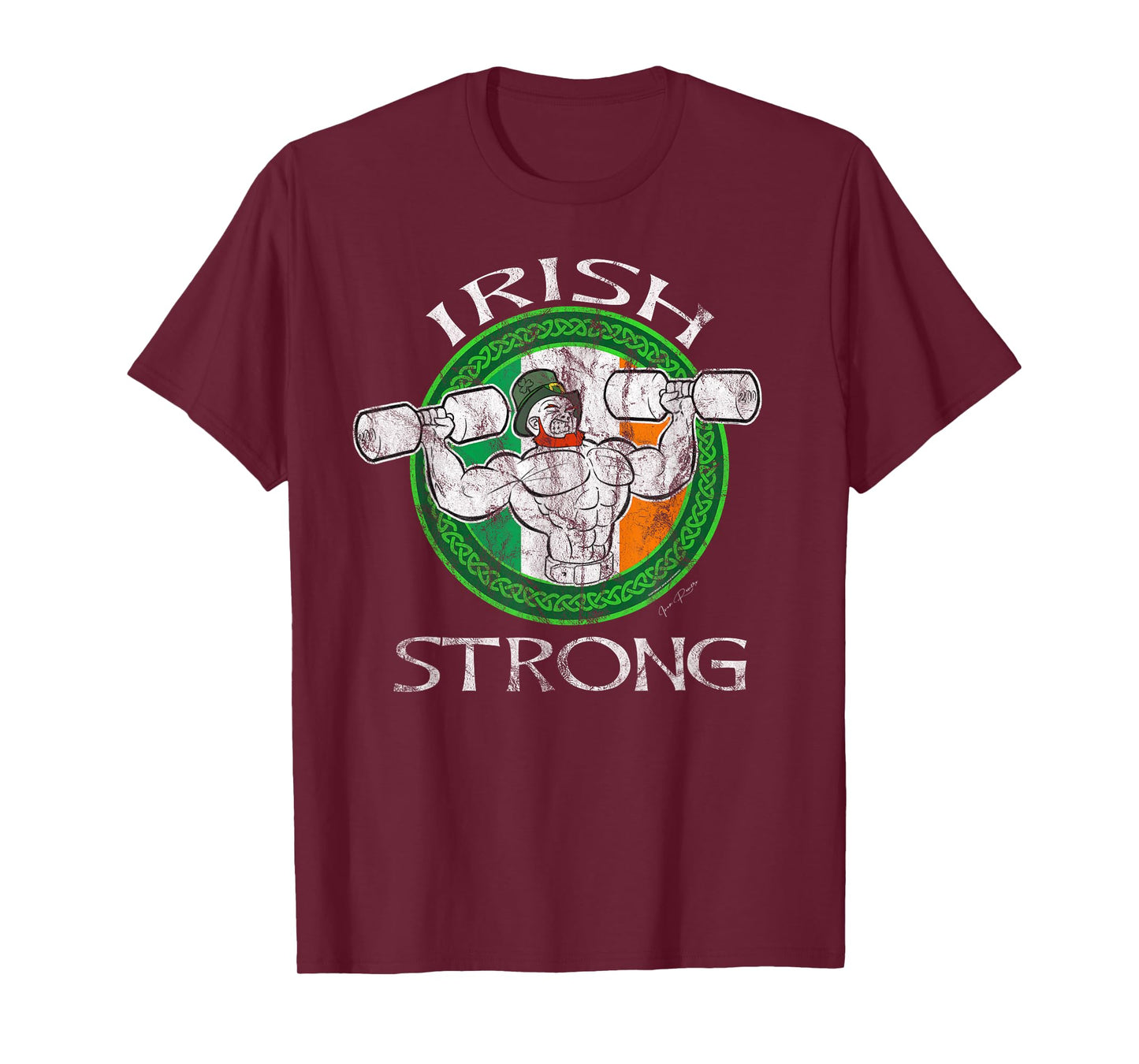 Strongman Powerlifting Irish funny Weightlifting Dad Gym T-Shirt