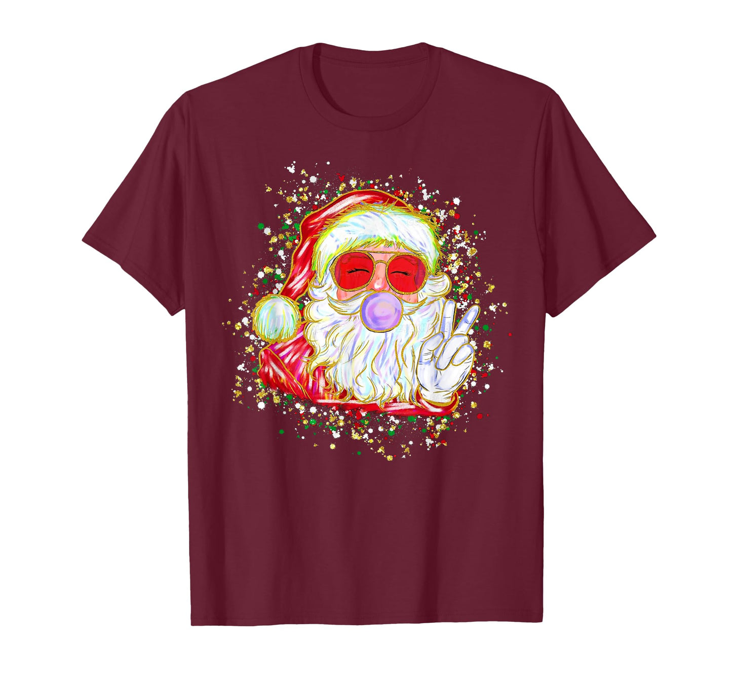 Groovy Santa Claus Bubble Gum Retro Coquette Xmas T-Shirt