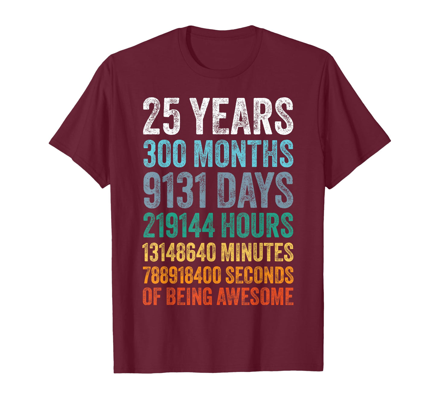 25th Birthday Decoration Men 25yr 25 Year Old Birthday T-Shirt