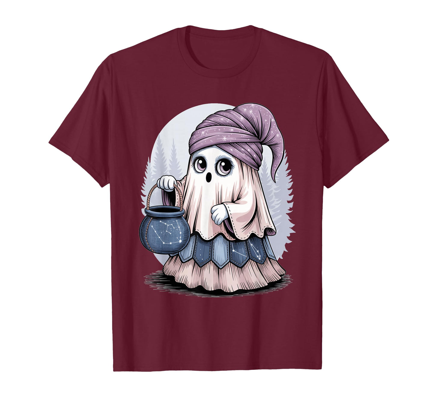 Halloween Ghost Forune Teller Tarot Cards Astrology Witchy T-Shirt