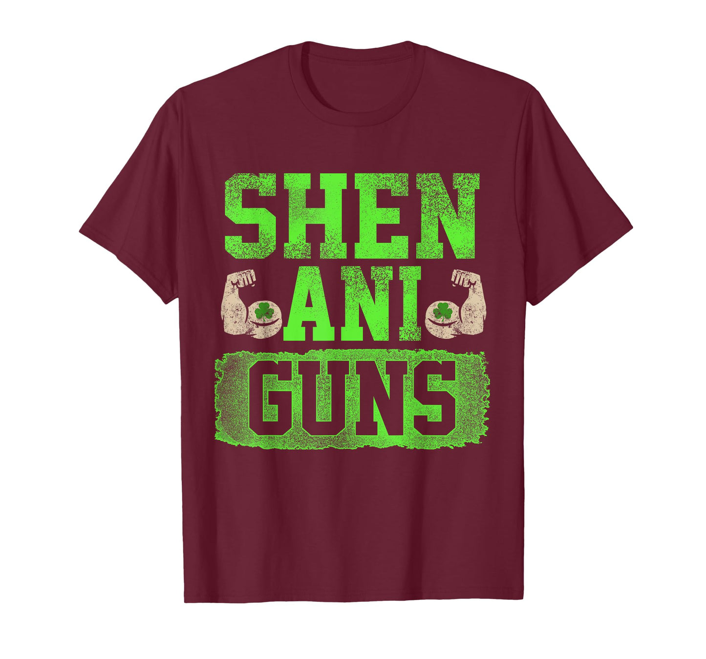 Funny Fitness Quote St Patricks Day Shenaniguns Gains Tshirt T-Shirt