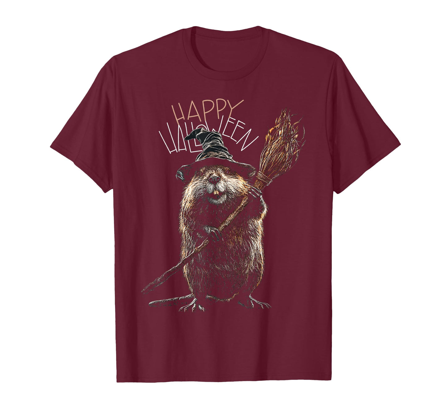 Happy Halloween Costume Beaver Witch Fun T-Shirt