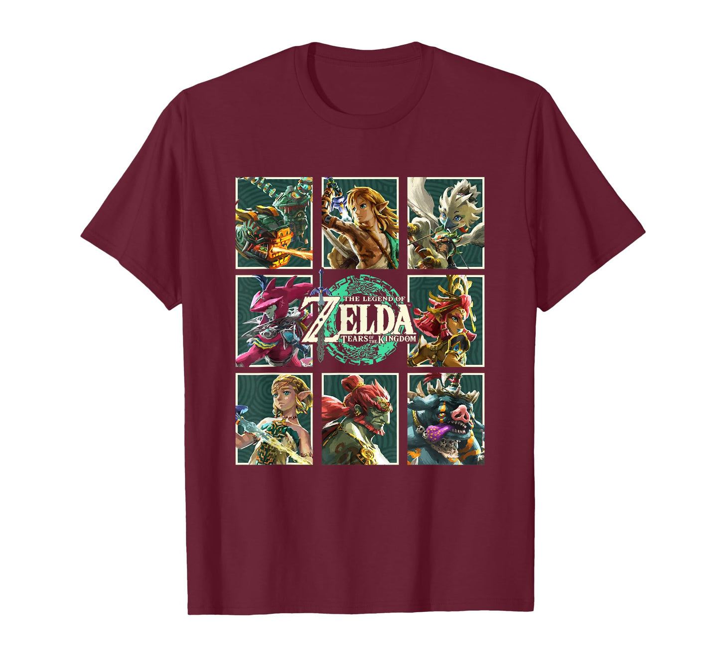 The Legend of Zelda Tears Of The Kingdom Character Boxes T-Shirt