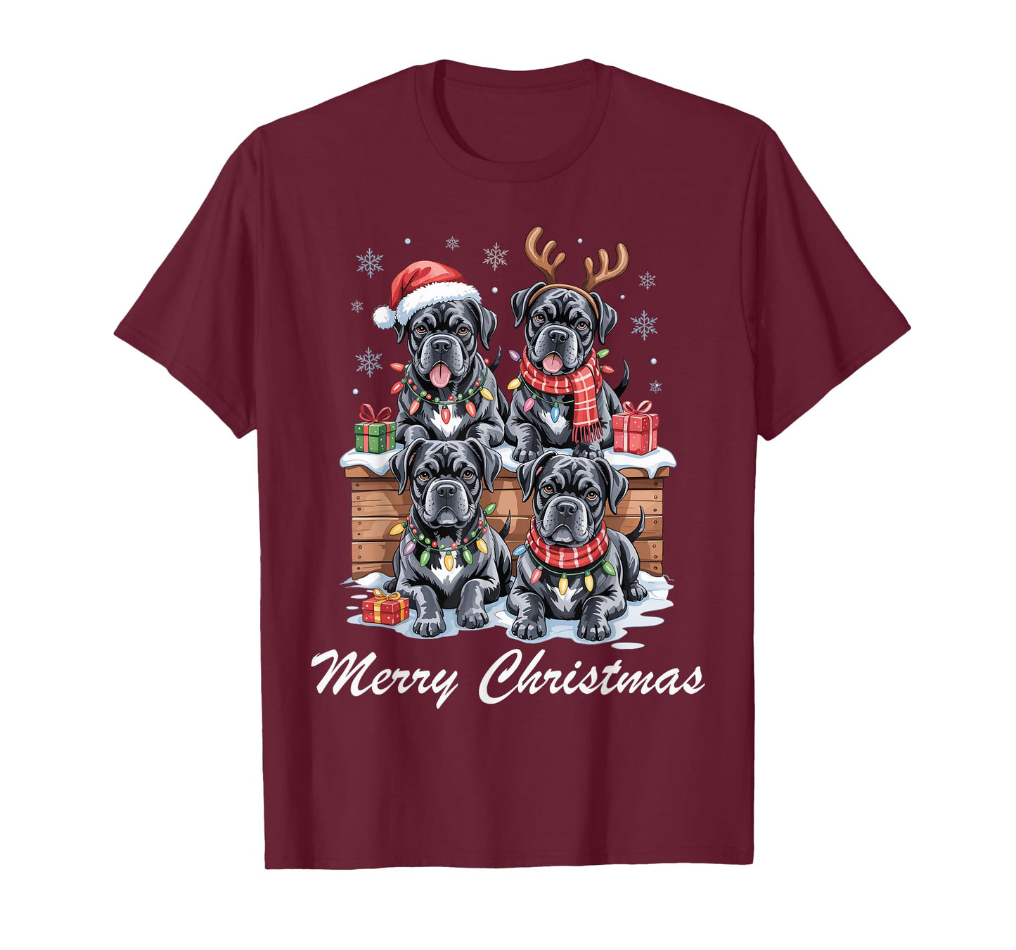 Cane Corso Merry Christmas Funny Dog Lovers Holiday Pajama T-Shirt