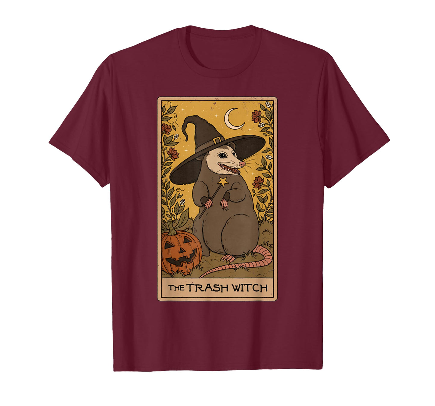 Vintage The Trash Witch Possum Tarot Raccoon Garbage T-Shirt