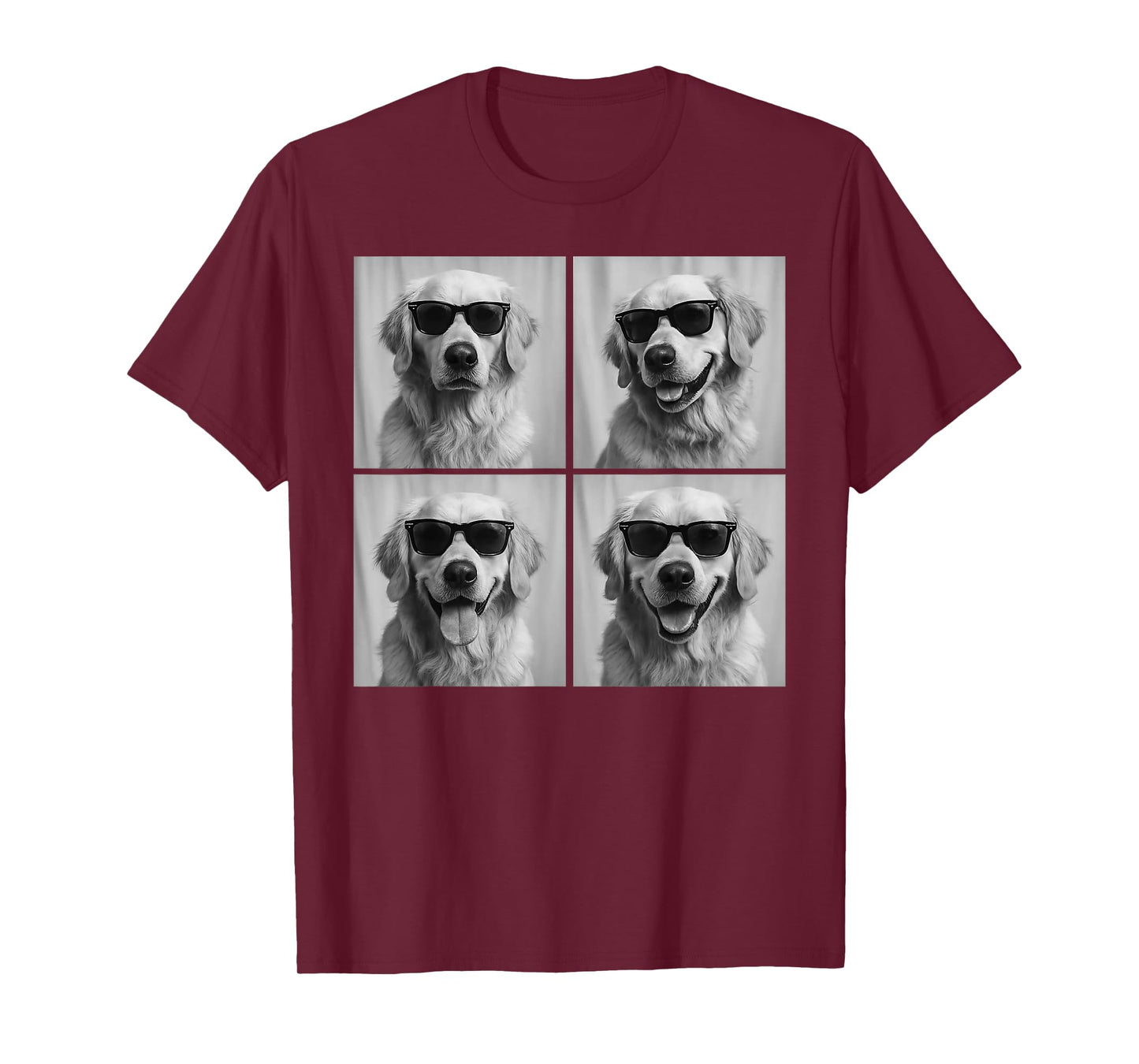 Funny Golden Retriever Lover Cute Golden Dog Photo Booth T-Shirt