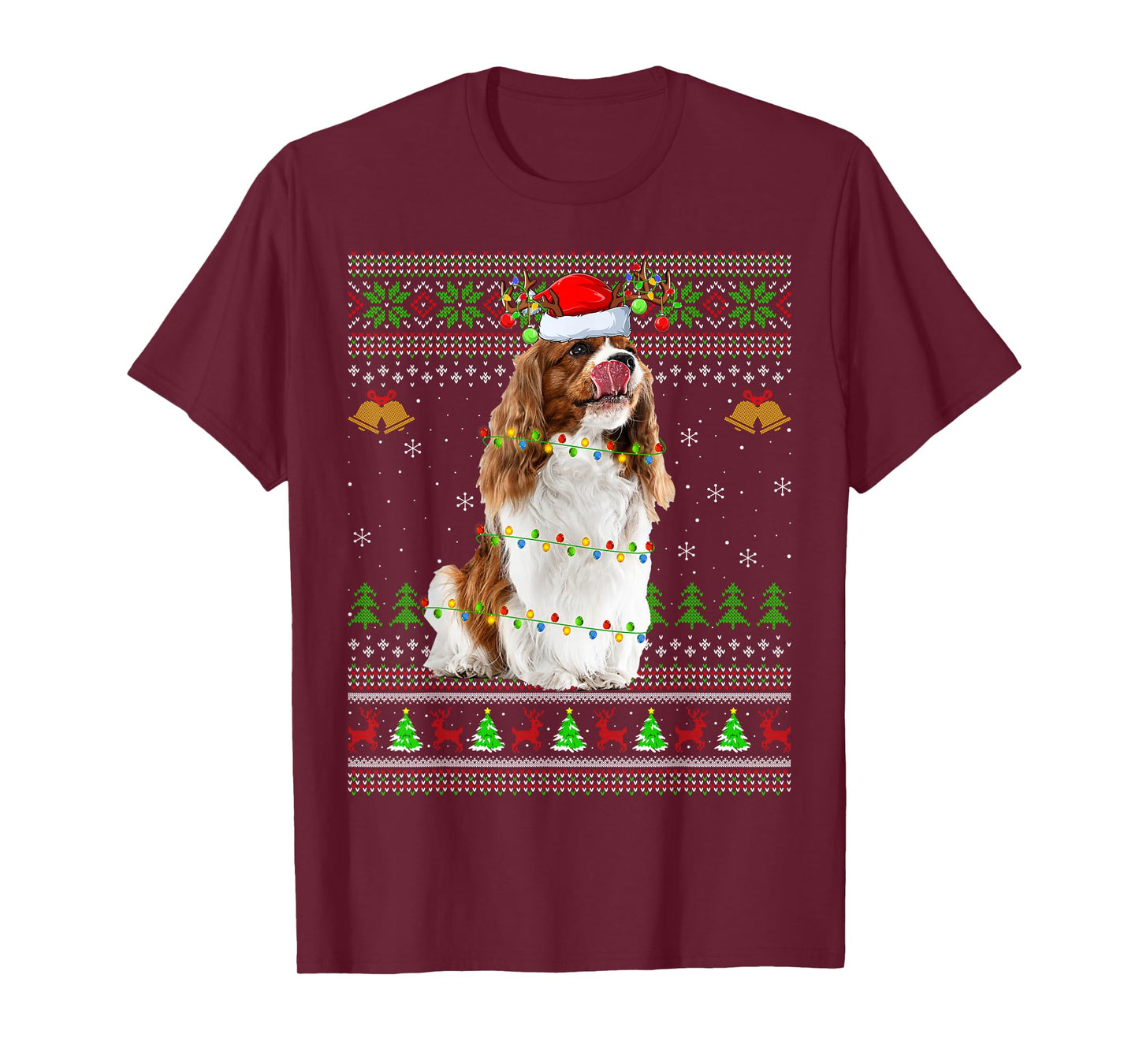 Cavalier King Charles Spaniel Dog Ugly Christmas Sweaters T-Shirt