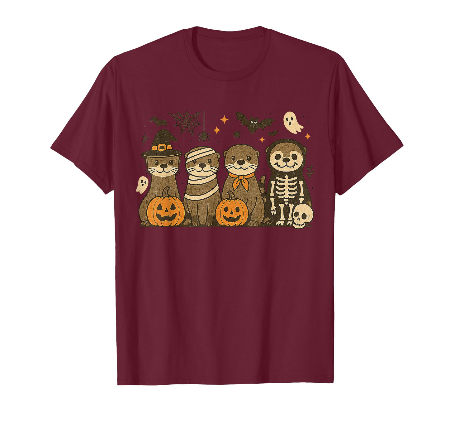 Halloween Otter Costumes Ghost Witch Mummy Gifts Men Women T-Shirt