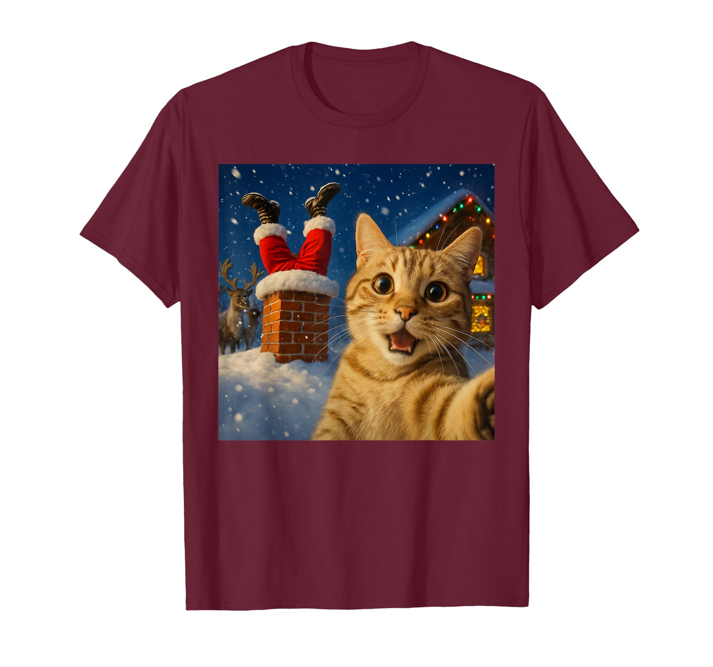 Funny Santa Claus Reindeer Christmas Holiday Meme T-Shirt