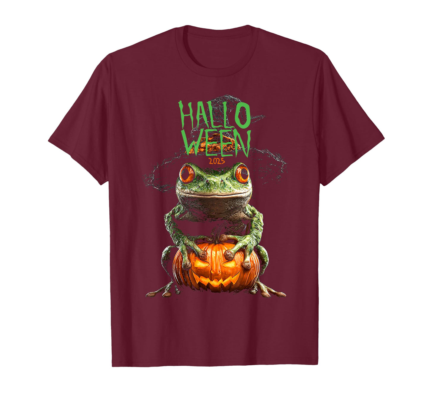 Halloween 2025 Frog Pumpkin Witch Costume Fun T-Shirt