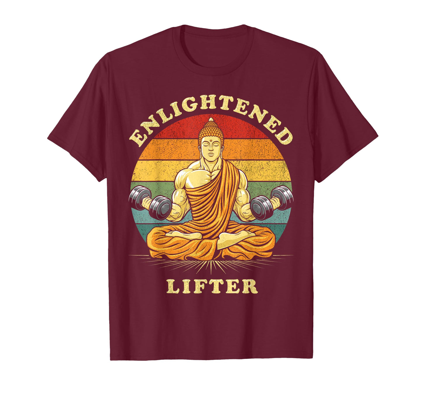 Enlightened Lifter Funny Workout Gym Weightlifting Lifting T-Shirt