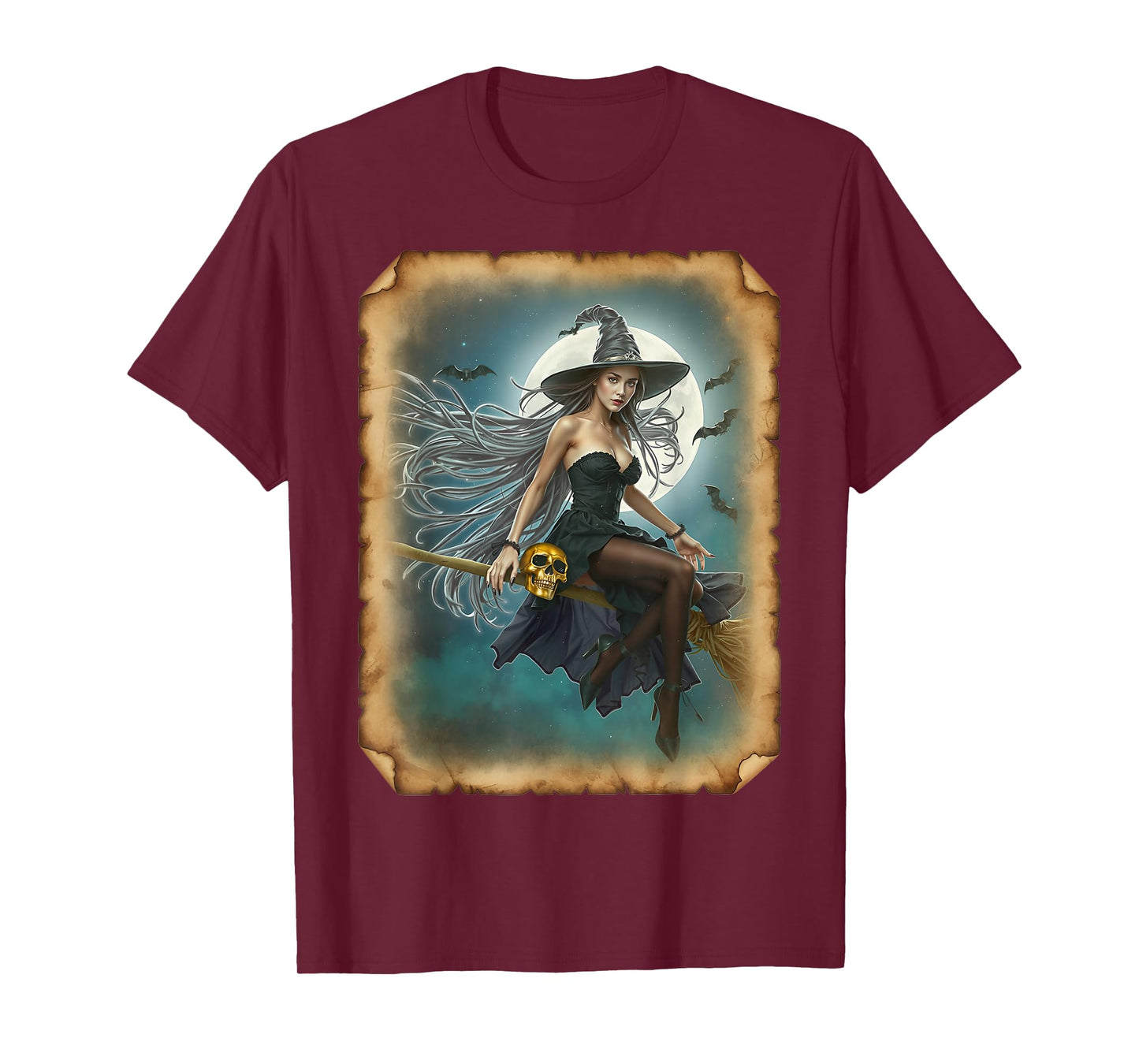 Sexy Girl Graphic Tee - Sexy Halloween Witch T-Shirt