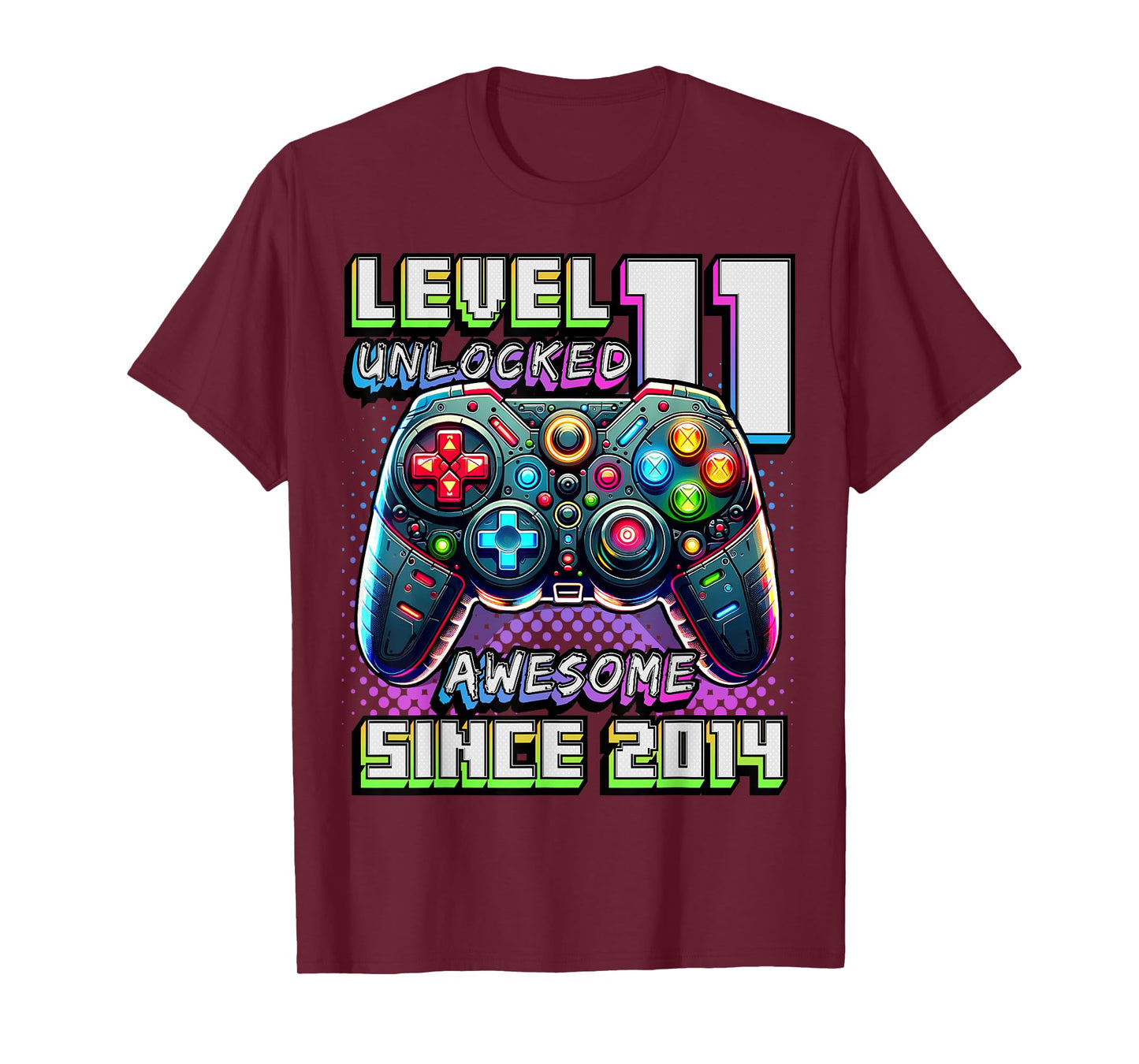 11th Birthday Boy Level 11 Gamer 11 Year Video Game Party T-Shirt