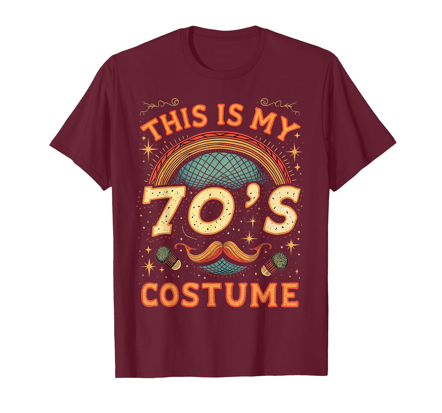 This Is My 70s Costume 70 Styles Men 70's Disco 1970s Outfit T-Shirt