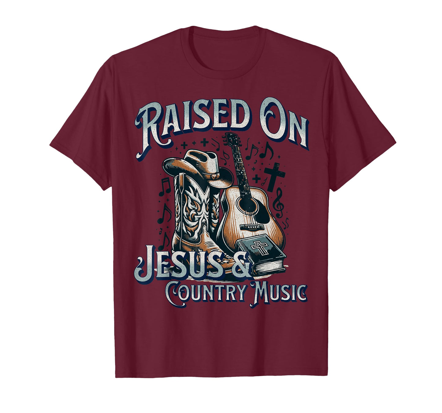 Raised On Jesus And Country Music T-Shirt