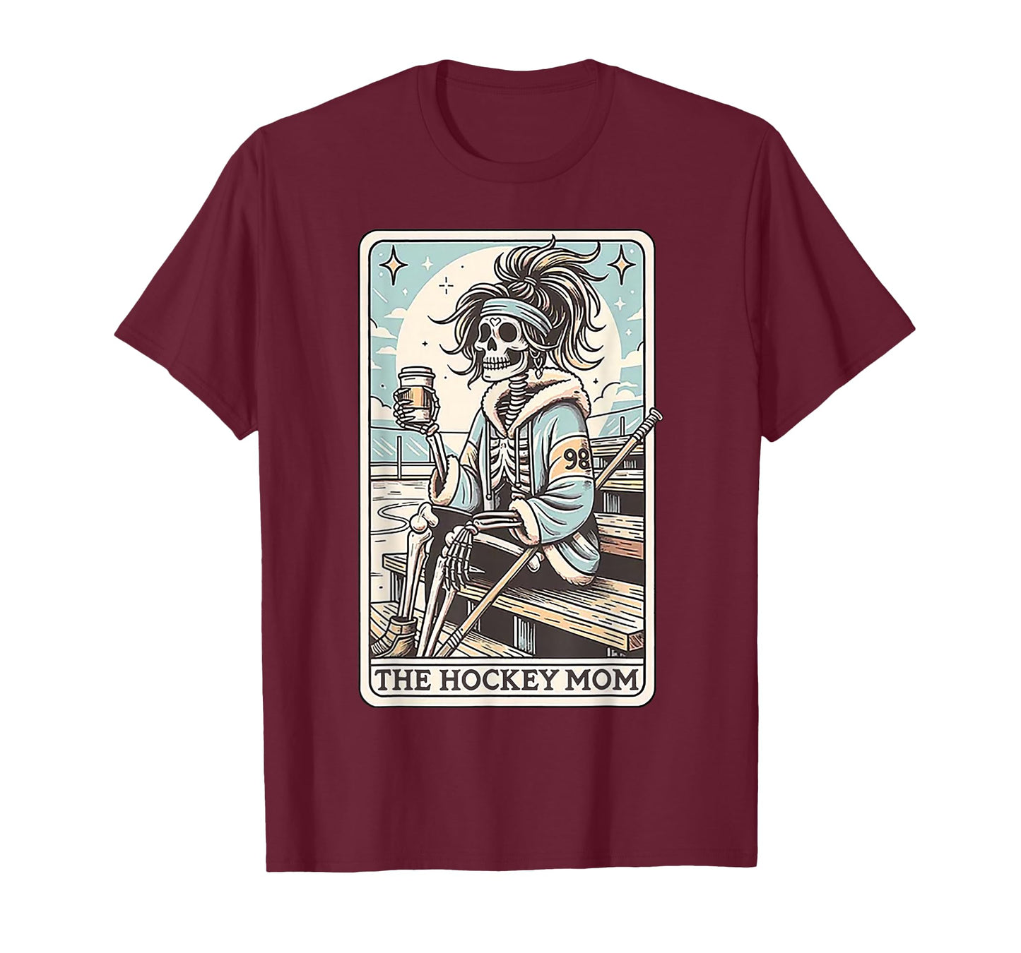 Hockey Mom Funny Skeleton Card T-Shirt