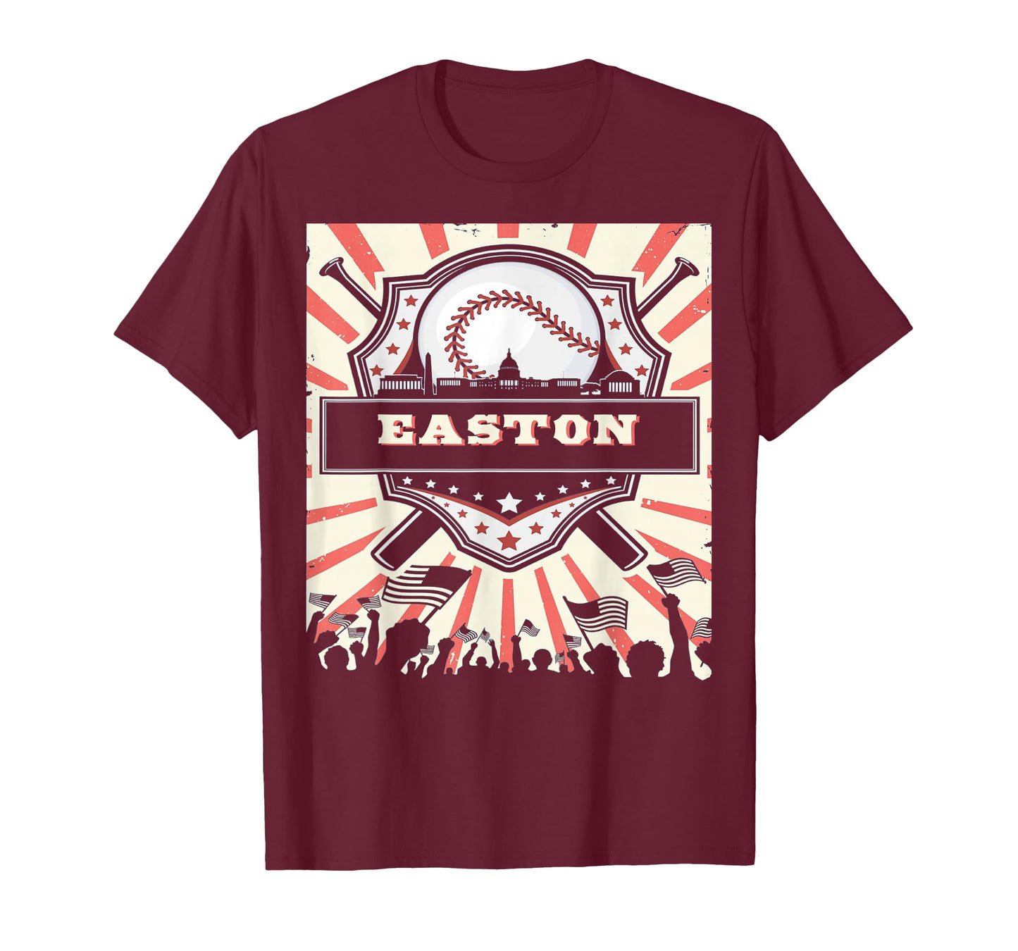 First name Easton Baseball for game day T-Shirt