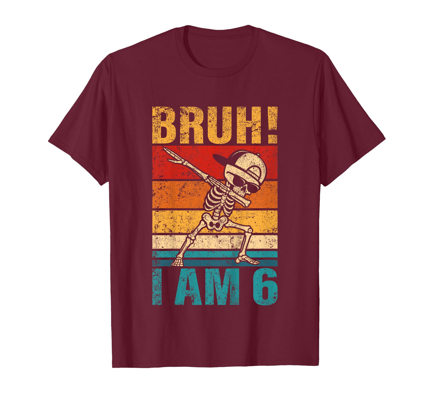 6 Year Old Birthday Dabbing Boy Bruh It's My 6th Birthday T-Shirt