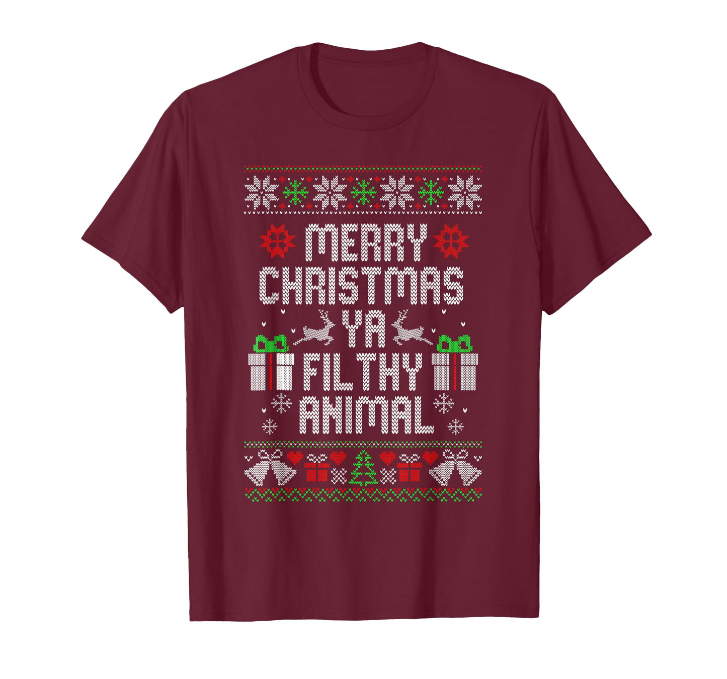 Merry Christmas Animal Filthy Ya Xmas Pajama T-Shirt