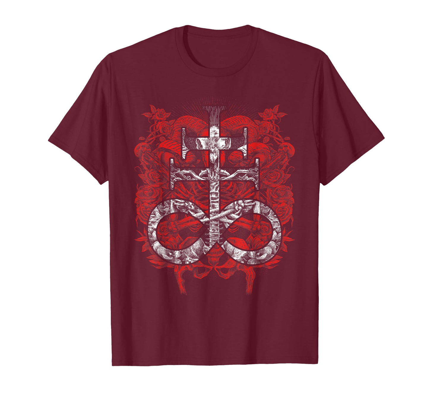 Satanic Gift for Satanist Occult Leviathan Cross Baphomet T-Shirt