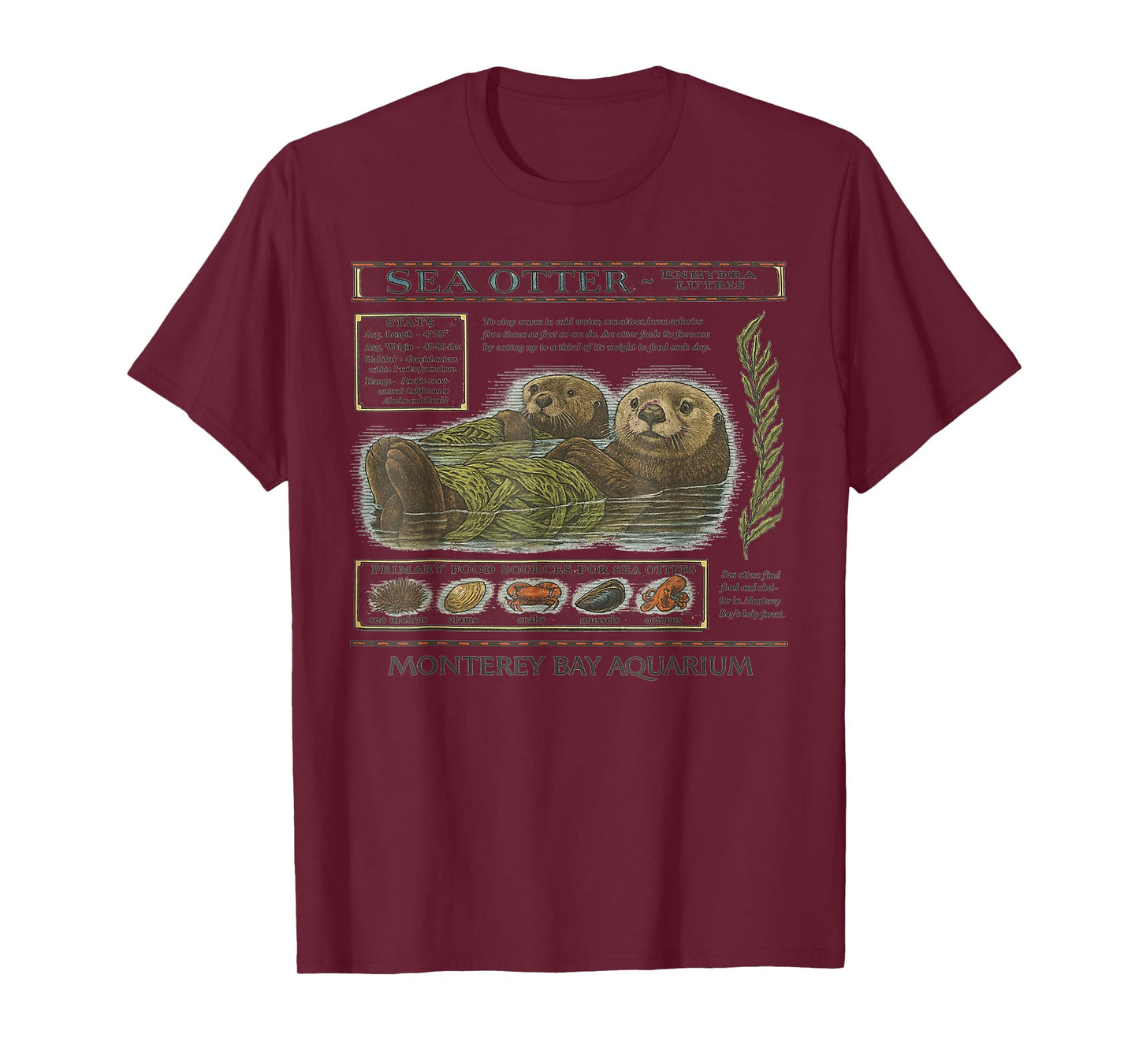 Vintage Sea Otter Monterey California 90's Aquarium Lover T-Shirt