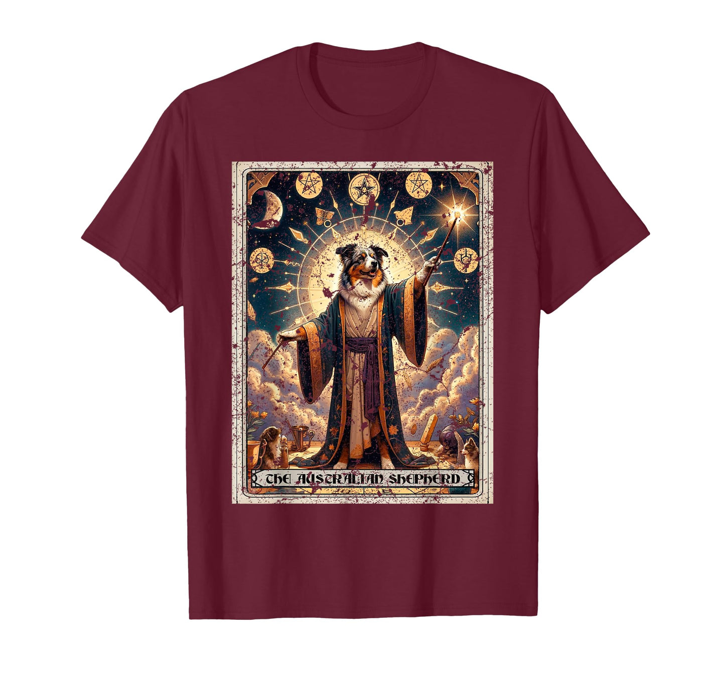 Australian Shepherd Tarot Card Dog T-Shirt