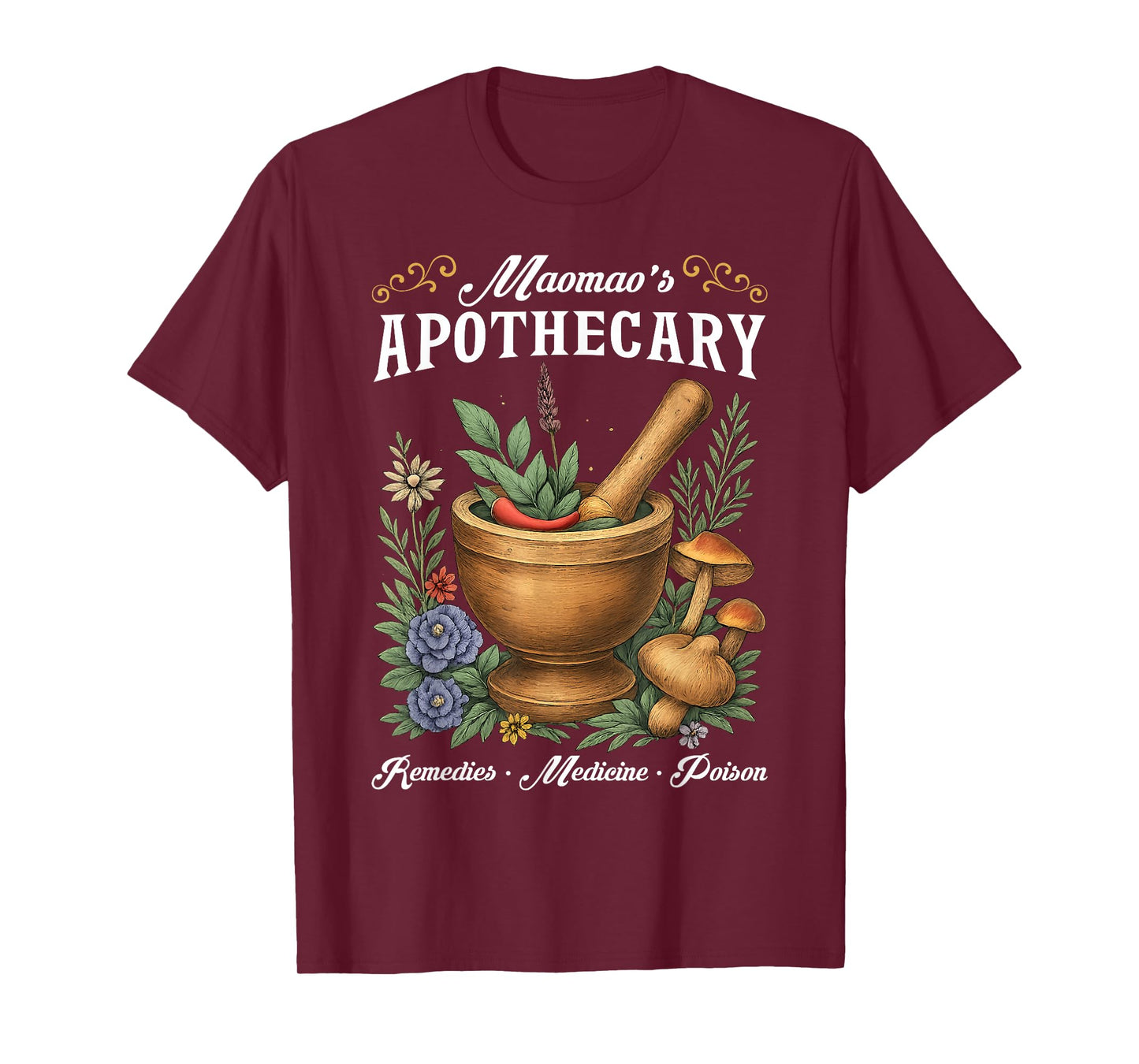 Apothecary Remedies Medicine Poison Herbal Witchy Vibe T-Shirt