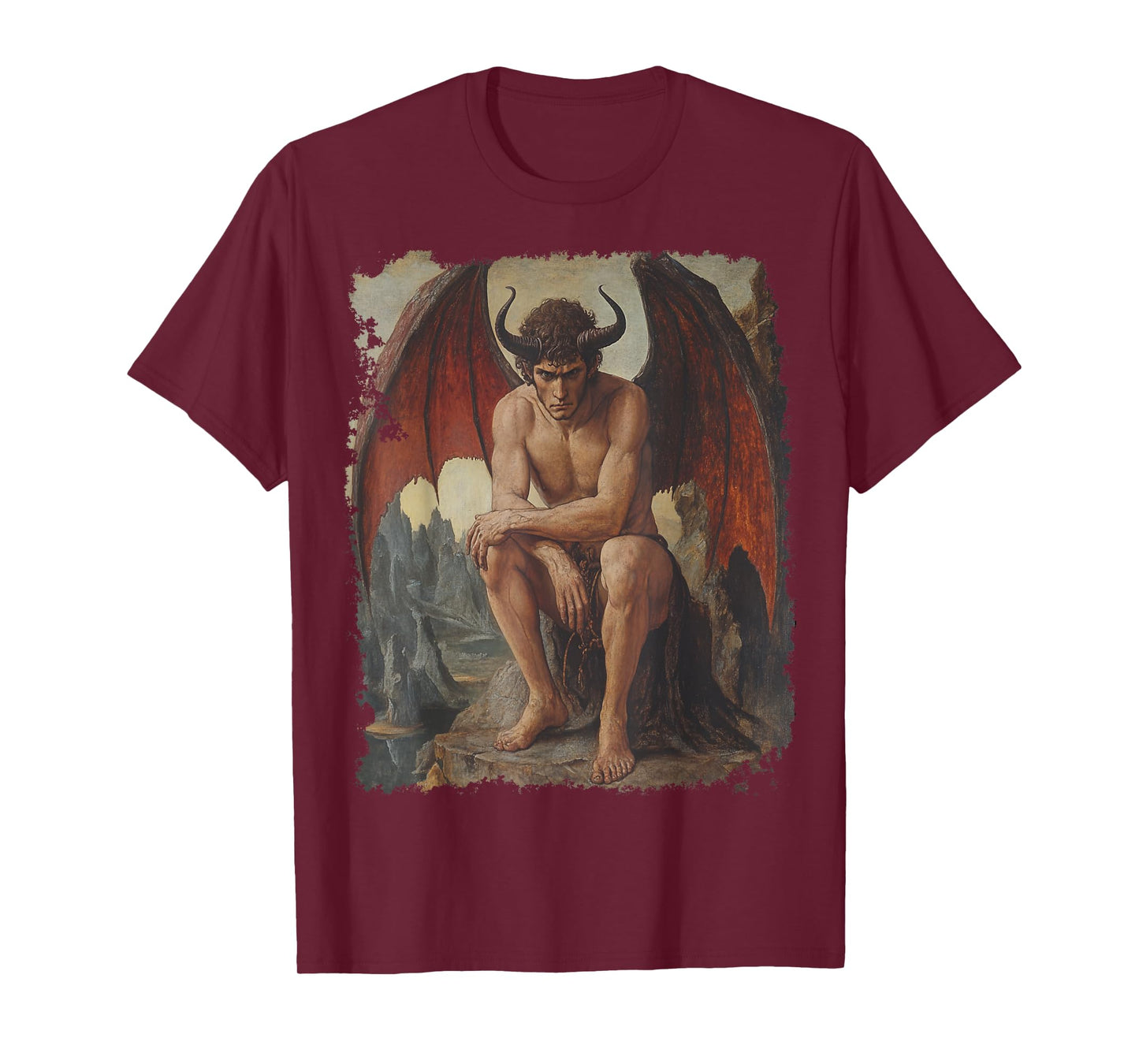 Renaissance Art Devil Graphic Tee T-Shirt