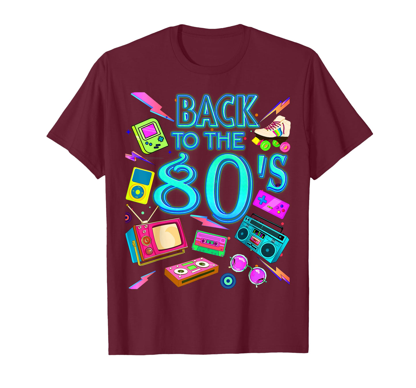 Men's Women's Kids Vintage Retro Back To 80's Graphic Design T-Shirt